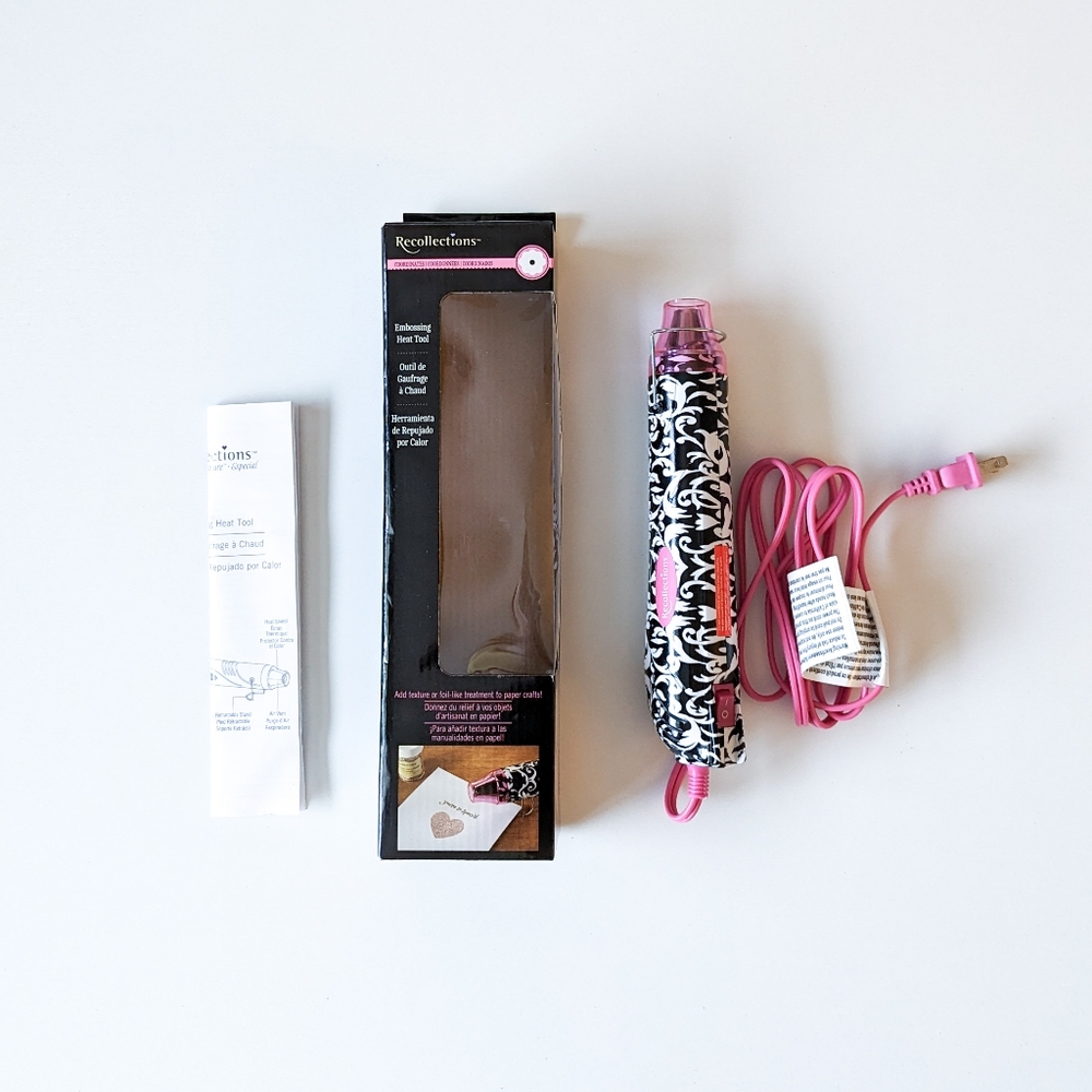 SET Embossing Heat Tool with Embossing Powders